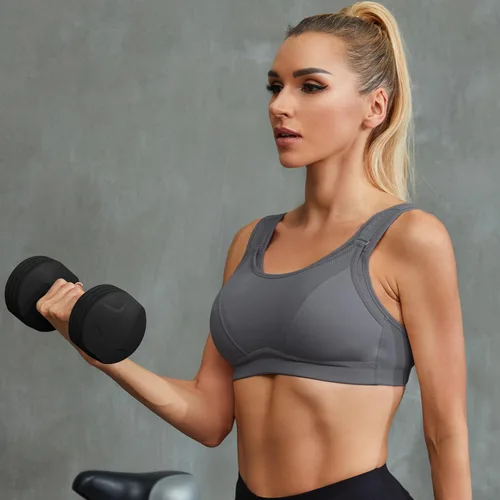 Vista 2 de Wingslove Sujetadores deportivos para mujer, de alto impacto, ajustable, sin varillas, talla grande, para entrenamiento, correr, talla grande