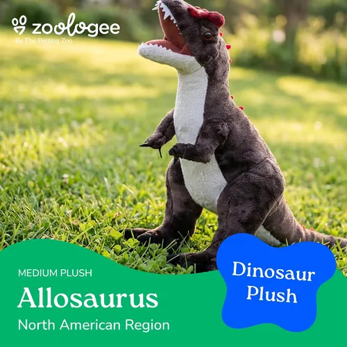 Vista 2 de The Petting Zoo Allosaurus - Peluche de dinosaurio, dinosaurio de peluche, 21 pulgadas