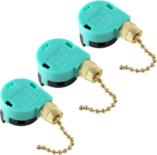 Vista 9 de Piezas de Repuesto para Ventilador de Techo Zing Ear ZE-268S6, Interruptor de Ventilador de Techo de 3 Velocidades con Cadena de 4 Hilos Compatible
