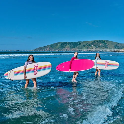 Vista 7 de Barbie™ Signature - Tabla de surf de 8 pies de Wavestorm Cubierta superior gráfica con parte inferior lisa de alta densidad para niños y adultos
