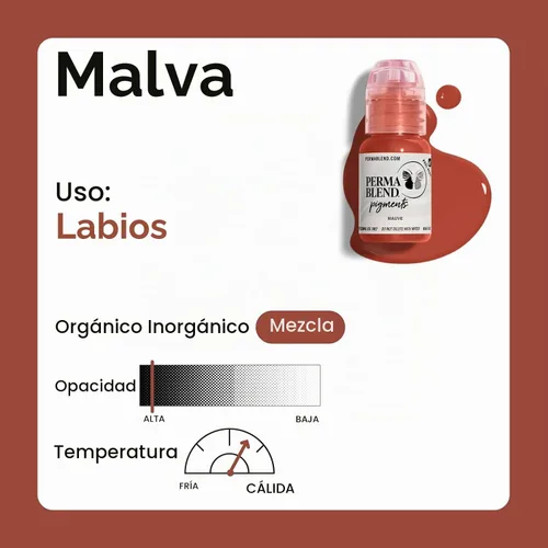 Vista 5 de Perma Blend - Malva - Tinta de tatuaje malva para maquillaje permanente - Tinta microblading para rubor labial para mejorar el color - Rubor
