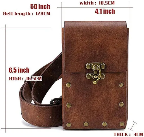 Vista 7 de Rebajas Cyber Monday Ofertas Venta Steampunk Riñonera Bolso para cintura Moda Gótico Hombro Bandolera Bandolera Muslo Pierna Capucha Bolsa de Viaje