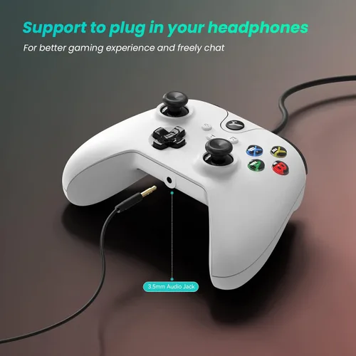 Vista 5 de YCCSKY Controlador con cable para Xbox OneXbox Series XS controlador de juegos de PC compatible con Windows 111087 Gamepad con conector de audio