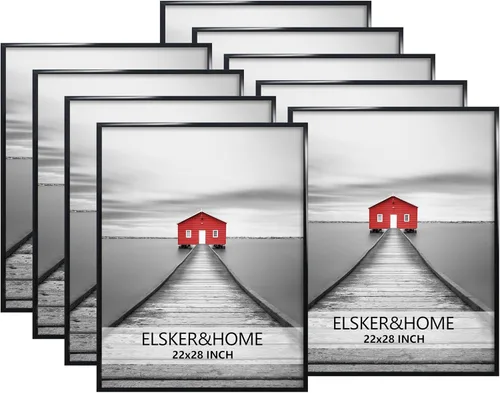 Vista 23 de ELSKER&HOME Marco de póster de 8 x 24 pulgadas, paquete de 3 portarretratos Negro