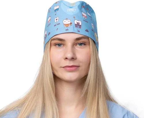 Vista 7 de Print Scrub Caps - Sombrero perfecto para enfermeras, médicos y EMTs..