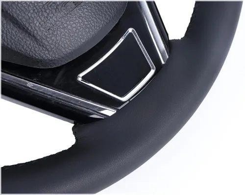 Vista 4 de Hand-Stitched Black Leather Car Steering Wheel Cover, for Kia Ceed Cee'd 2012-2017 for Cerato 2013-2017 DIY Breathable Steering Wheel Covers