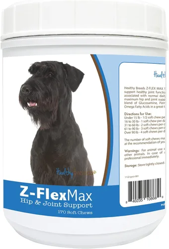 Vista 14 de Healthy Breeds Afghan Hound Z-Flex Max - Masticables suaves para cadera y articulaciones, 100
