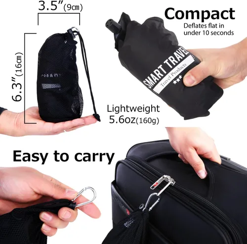 Vista 15 de Almohada de viaje inflable de viaje SMART para asiento de avión