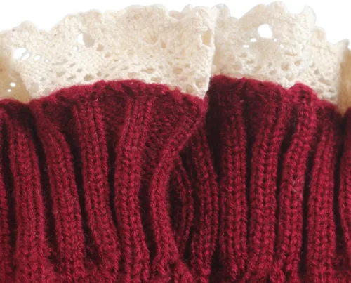Vista 6 de Calcetines de punto para botas de mujer, ideal como regalo de invierno
