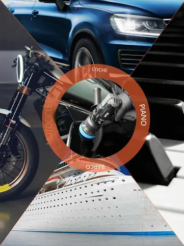 Vista 7 de SPTA 12V Kit de herramientas de pulido rotativo para auto inalámbrico, pulidora de doble acción con taladro inalámbrico, velocidad variable, batería