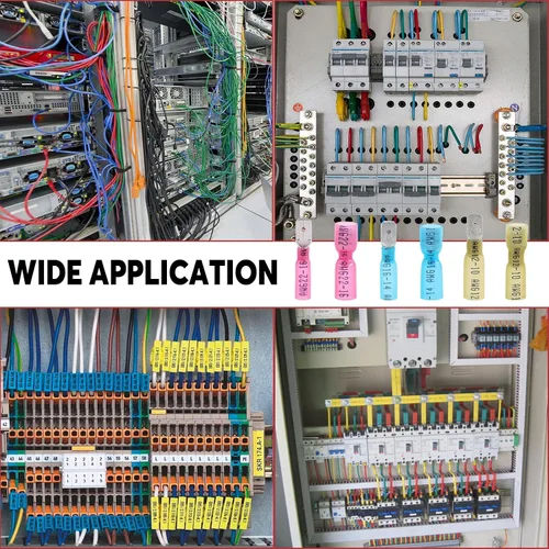 Vista 7 de Hilitchi paquete de 160 conectores de terminal tipo espada impermeables, termorretráctiles, totalmente aislados, hembra y macho, para cableado