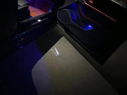 Vista 3 de Luces LED para puerta de coche estilo Blackwing, proyector de luces de sombra fantasma 3D, enchufe dual Plug and Play para Cadillac SRX XTS ATS XT4