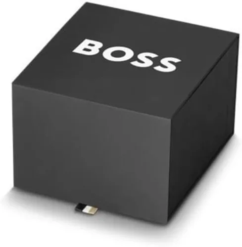 Vista 4 de BOSS Center Court Reloj cronógrafo de acero inoxidable para hombre, resistente al agua