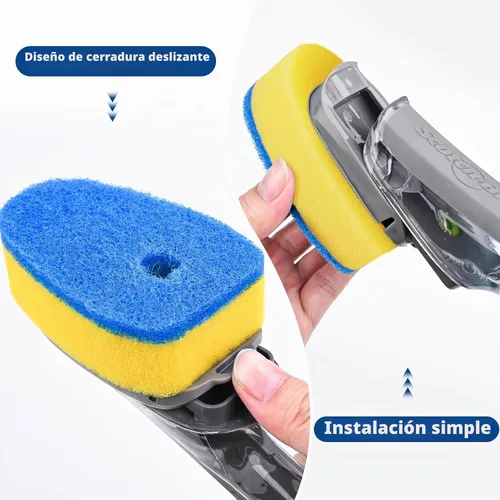 Vista 7 de Recambios de cepillo de esponja para Scotch-Brite Dishwand - 10 unidades Azul-10pack