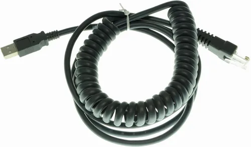 Vista 2 de Arkscan Cable USB compatible con escáneres de código de barras Zebra Motorola y Symbol modelo CBA-U01-S07ZAR (6.6 ft/6 pies planos)