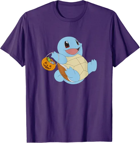 Vista 18 de Pokémon Halloween Squirtle With His Trick or Treat Basket Camiseta, Negro