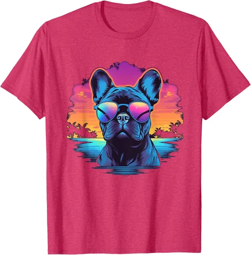 Vista 19 de Camiseta de perro Bulldog Francés para hombres y mujeres, Negro