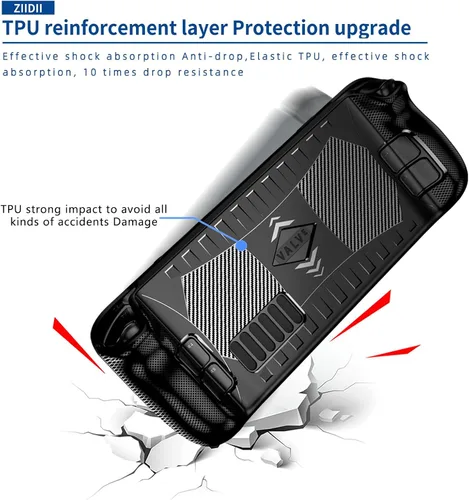 Vista 3 de Funda protectora para cubierta de vapor, funda de silicona suave de TPU, protección completa con 6 piezas de accesorios de piel compatibles