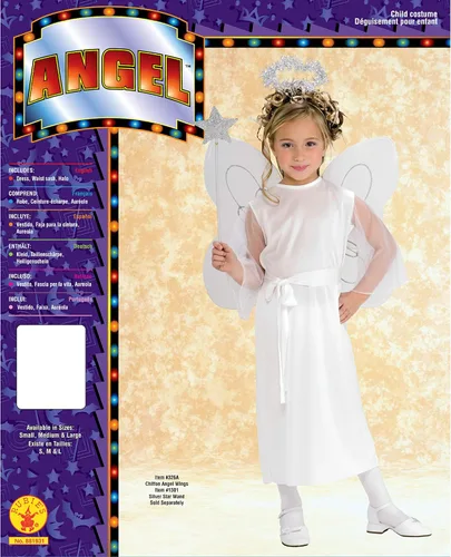 Vista 4 de Disfraz infantil de ángel de la casa embrujada, M, Multicolor