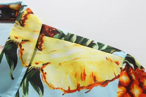 Vista 4 de SSLR Camisas hawaianas de manga corta con botones para hombre