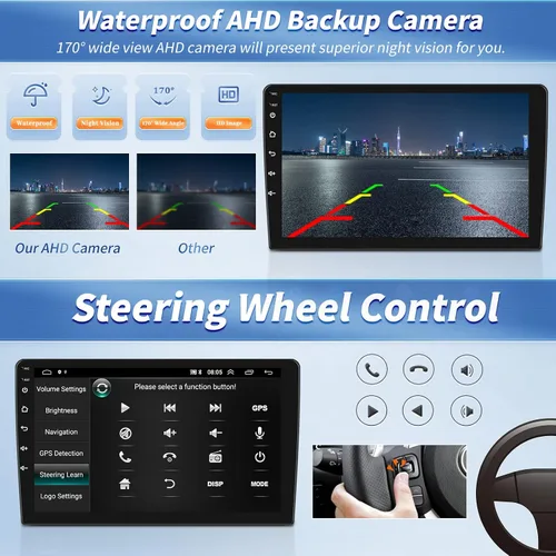 Vista 6 de [2+64G] Android 13 Car Stereo para Mazda 6 2007-2012 con Carplay inalámbrico y Android Auto, pantalla táctil de 9 pulgadas Radio de coche