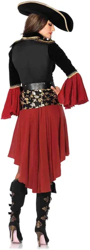 Vista 2 de Leg Avenue womens 2 Pc Cruel Seas Pirate Captain Dress Costume