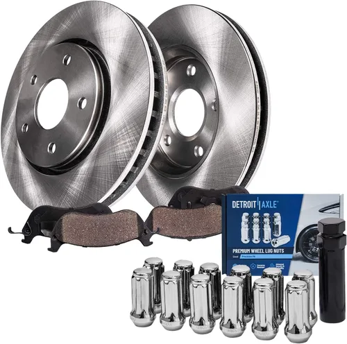 Vista 39 de Detroit Axle - Rotores de freno para Jeep Compass 2015-2022 Renegade 2016-2022 Fiat 500X 2016-2022, 2018, 2019, 2020, 2021. Reemplazo de rotores