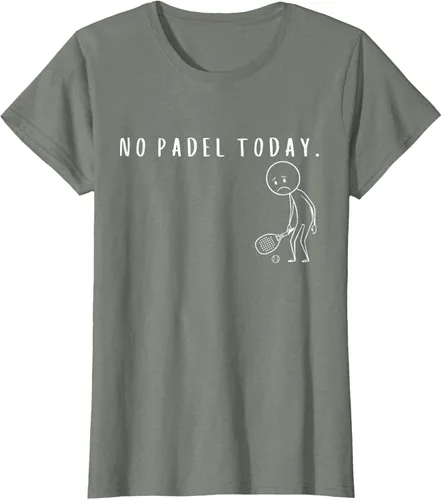 Vista 18 de No Padel Today Funny Padel Stickman Padel Playera Jugador de Tenis