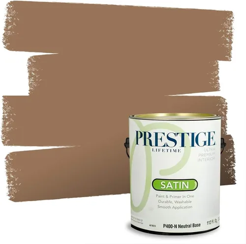 Vista 61 de PRESTIGE Pintura exterior e imprimación en uno, bronceado Aberdeen, plano, 1 galón