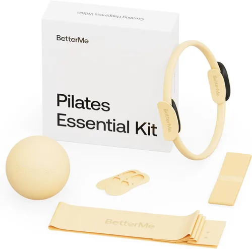 Vista 11 de BetterMe Pilates Essential Kit - Pilates Ring, Long Resistance Bands, Pilates Loop Bands, Ball and More - Complete Home Pilates Kit for Women