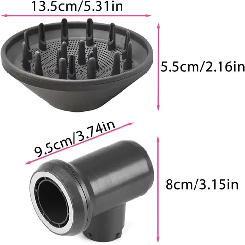 Vista 3 de Juego de accesorios de difusor y adaptador para Dyson Airwrap, para Airwrap Styler en una combinación de secador de pelo