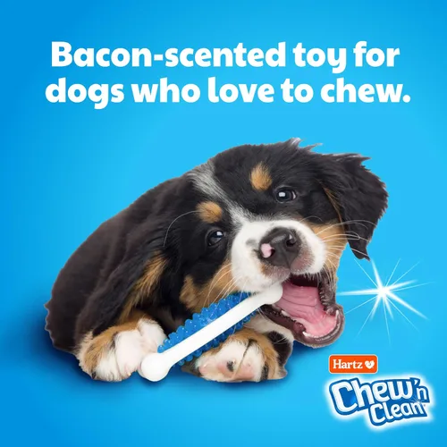 Vista 3 de Hartz Chew 'n Clean Tuff Bone - Juguete masticable resistente para perros, grande, paquete de 3 Varía