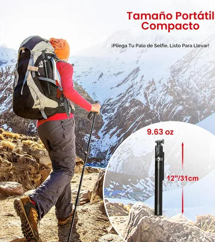 Vista 3 de ASHINER - Trípode de teléfono con control remoto, soporte portátil de 69 pulgadas para grabación, soporte extensible para teléfono celular con luz