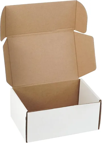 Vista 13 de Juego de 2 cajas de envío de 9 x 6 x 2 pulgadas, cajas de cartón corrugado blanco para publicidad