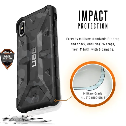 Vista 3 de URBAN ARMOR GEAR UAG - Funda para iPhone Xs Max [pantalla de 6.5 pulgadas] Pathfinder SE, funda para iPhone con plumas de camuflaje, ligera