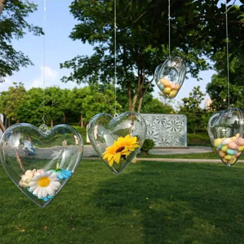 Vista 3 de ShellKingdom Bola de adorno rellenable para Navidad, 10 adornos transparentes transparentes para decoración de Navidad, San Valentín, Día