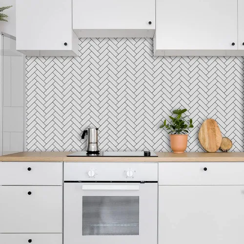 Vista 11 de Adhesivo de transferencia de azulejos de pared para decoración del hogar, despegar y pegar Vinly Splashback, calcomanías de azulejos para sala