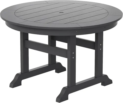 Vista 27 de Muebles Mesa de Comedor Rectangular Adirondack de 37 Pulgadas de Ancho x 71 Pulgadas de Largo, Resistente a los Rayos UV y a la Decoloración para su