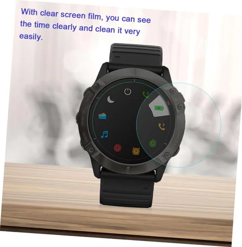 Vista 8 de Angoily Protector de pantalla de vidrio templado compatible con Fenix6s, resistente a los arañazos, fácil de limpiar