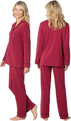 Vista 73 de PajamaGram Conjunto de pijama para mujer – Pijama para mujer, jersey novio, 100% algodón