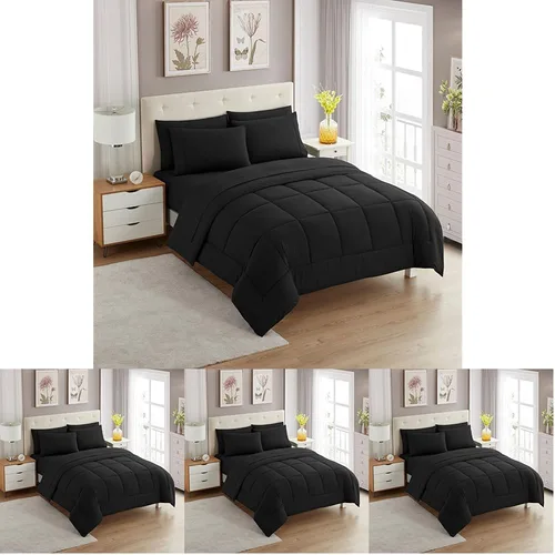 Vista 83 de Sweet Home Collection Juego de edredón de 7 piezas de color sólido para todas las estaciones, manta alternativa de plumón suave y lujosas sábanas