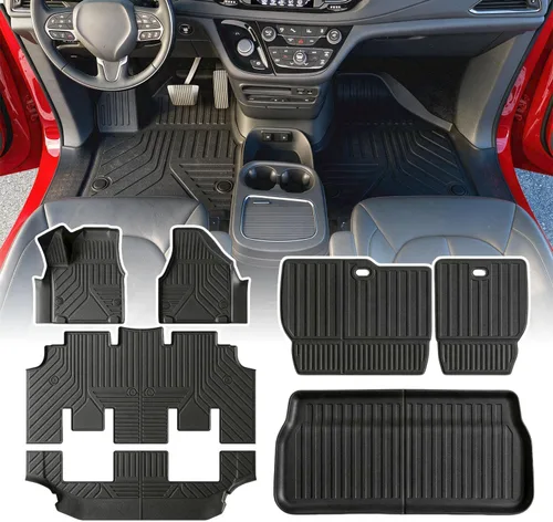 Vista 23 de powoq - Alfombrilla de suelo de 6 asientos compatible con Jeep Grand