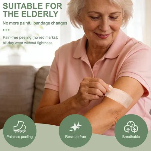 Vista 4 de Silicone Bandages for Sensitive Fragile Skin - 2" x 4" 20 Counts & Silicone Scar Tape (1.77" x 157" - 4M)