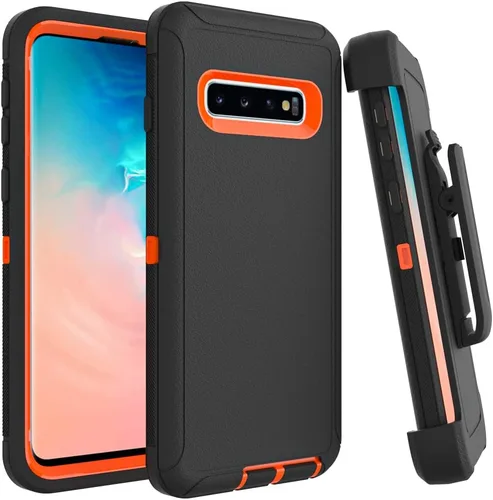 Vista 48 de Funda WOGROO para Galaxy Note 8, funda protectora resistente a caídas y golpes de grado pesado y resistente para Samsung Galaxy Note 8, Negro+Naranja