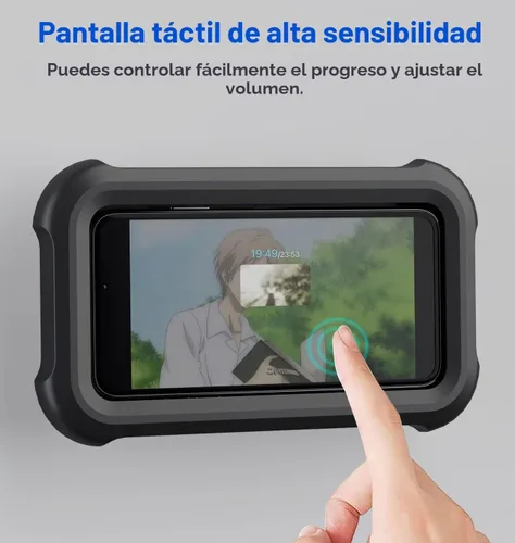 Vista 2 de Mistriddle Soporte para teléfono de ducha impermeable con rotación de 360°, ángulo ajustable, soporte para teléfono montado en pared para espejo