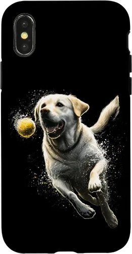 Vista 5 de Yellow Labrador Retriever Chasing a Ball Labrador Retriever Case for iPhone 17