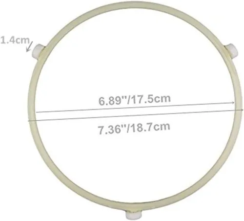 Vista 5 de Microwave Oven Plate Tray Rotating Ring Support – Roller Replacement Ring Assembly for Microwave 6.9" Inner Diameter (1pc)