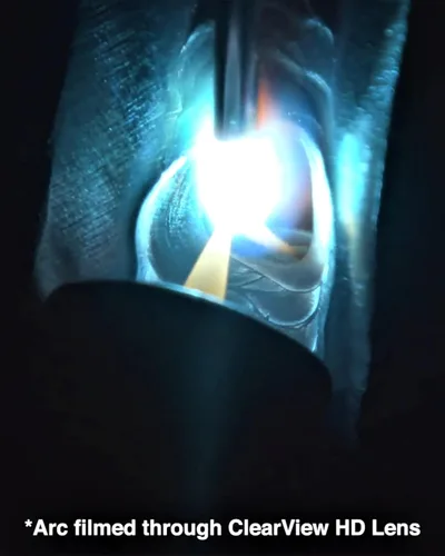 Vista 2 de WELDTUBE Lente de soldadura ClearView HD con oscurecimiento automático, versión 3.0
