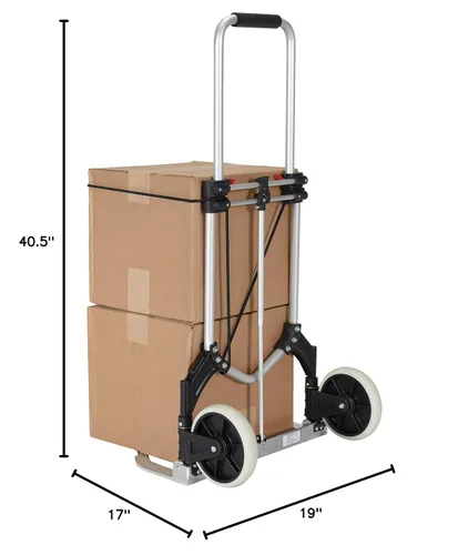 Vista 10 de Vestil FHC-250 Carretilla de mano plegable de aluminio de 250 libras. Capacidad Plata