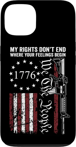Vista 7 de My Rights Don't End Where Your Feelings Begin USA Gun Flag Case for iPhone 17